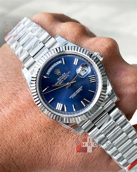 rolex day date 40 blue price|rolex day date 40 used.